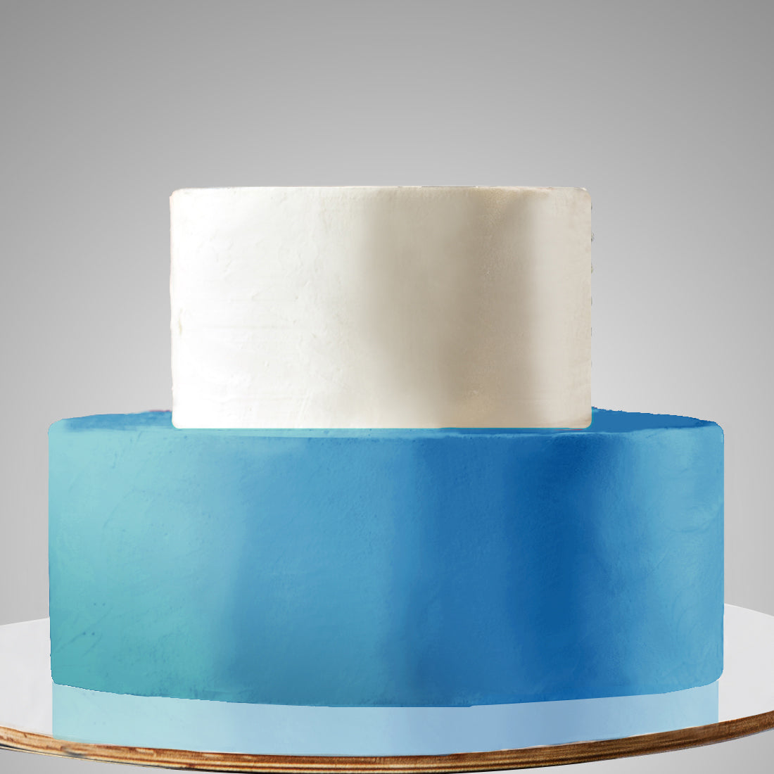 E13. 2 Tier A: Two Color, Clean Icing Cake