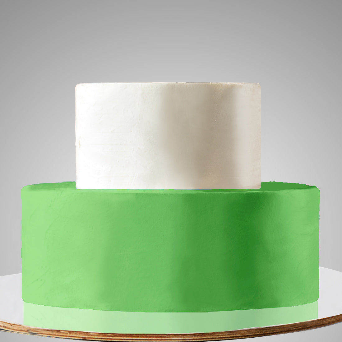 E13. 2 Tier A: Two Color, Clean Icing Cake