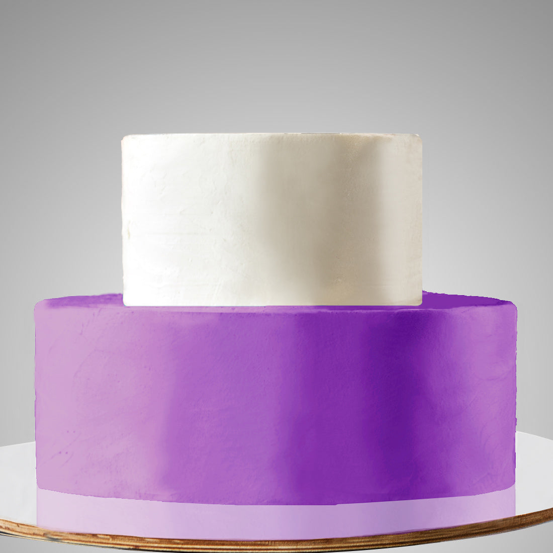 E13. 2 Tier A: Two Color, Clean Icing Cake