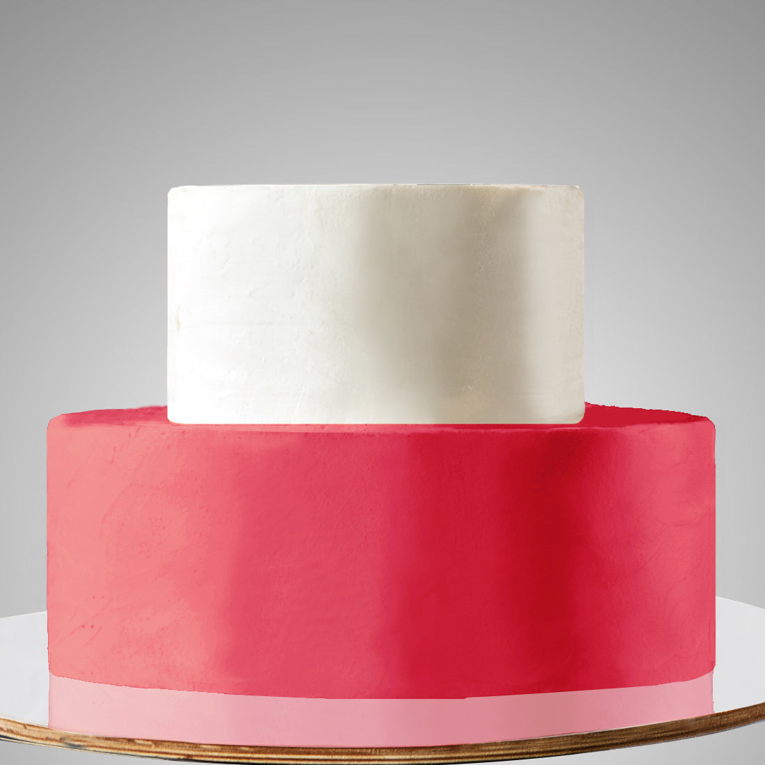 E13. 2 Tier A: Two Color, Clean Icing Cake