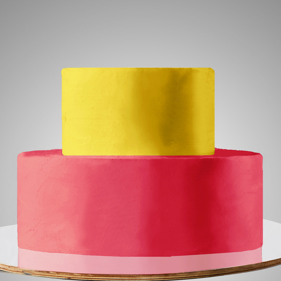 E13. 2 Tier A: Two Color, Clean Icing Cake