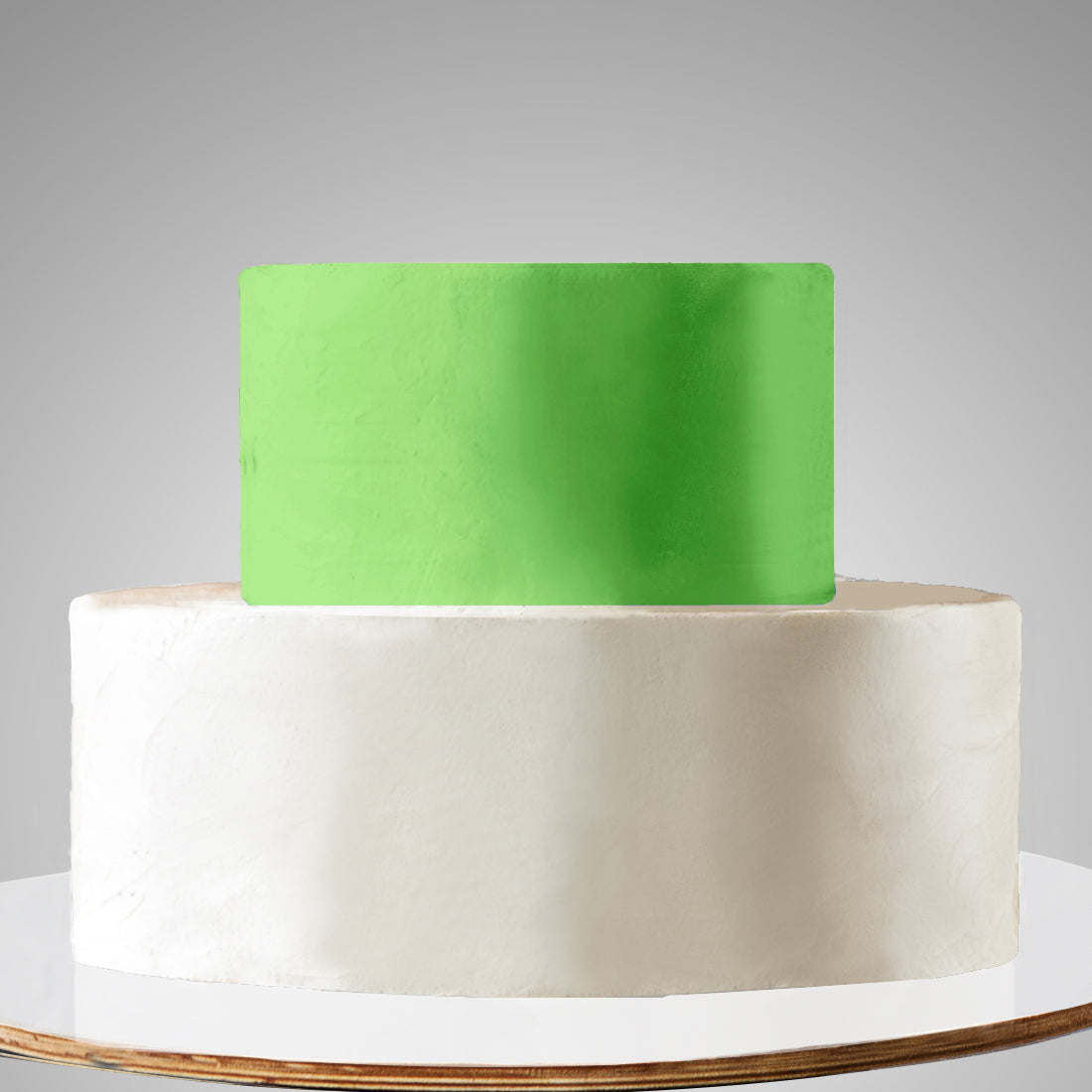 E13. 2 Tier A: Two Color, Clean Icing Cake