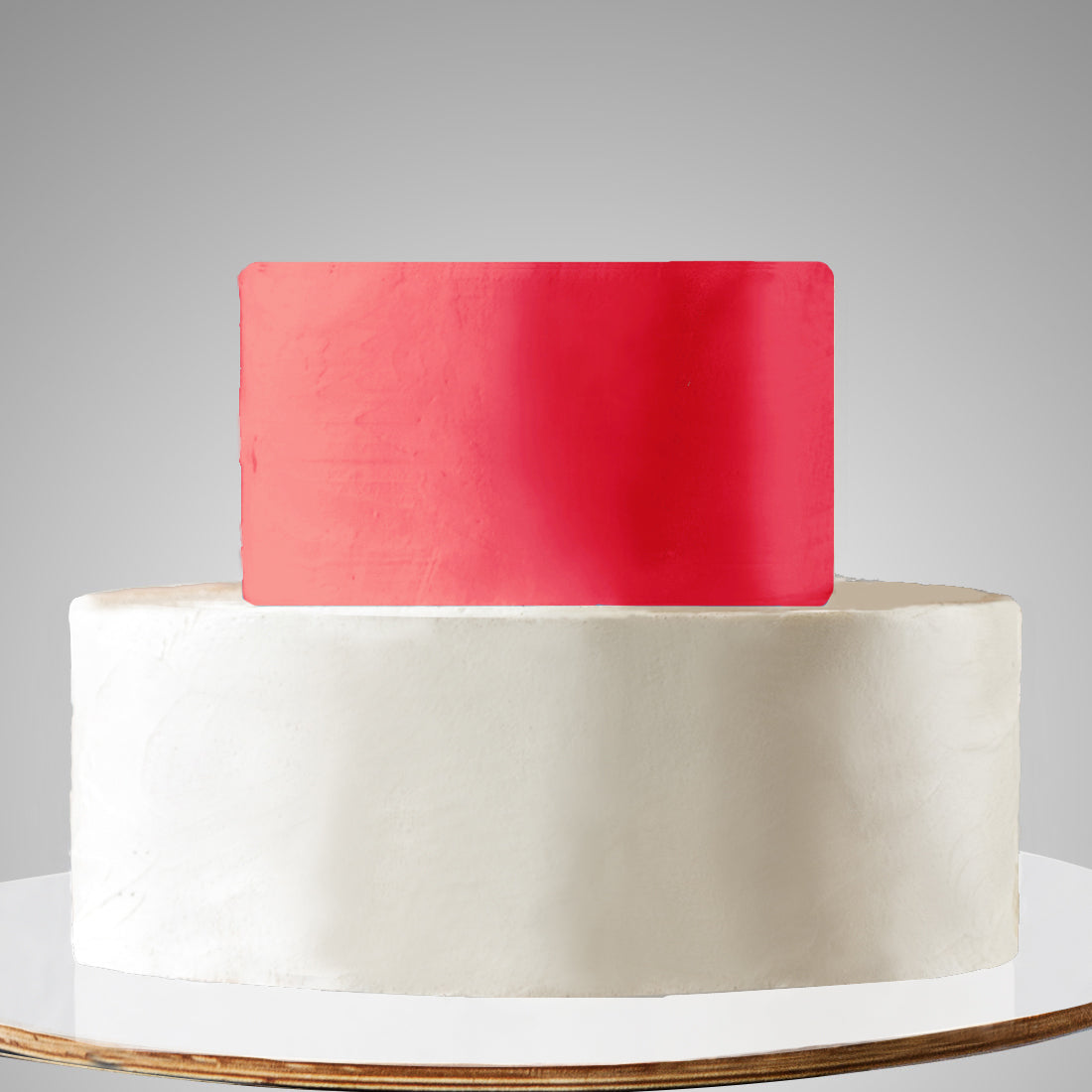 E13. 2 Tier A: Two Color, Clean Icing Cake