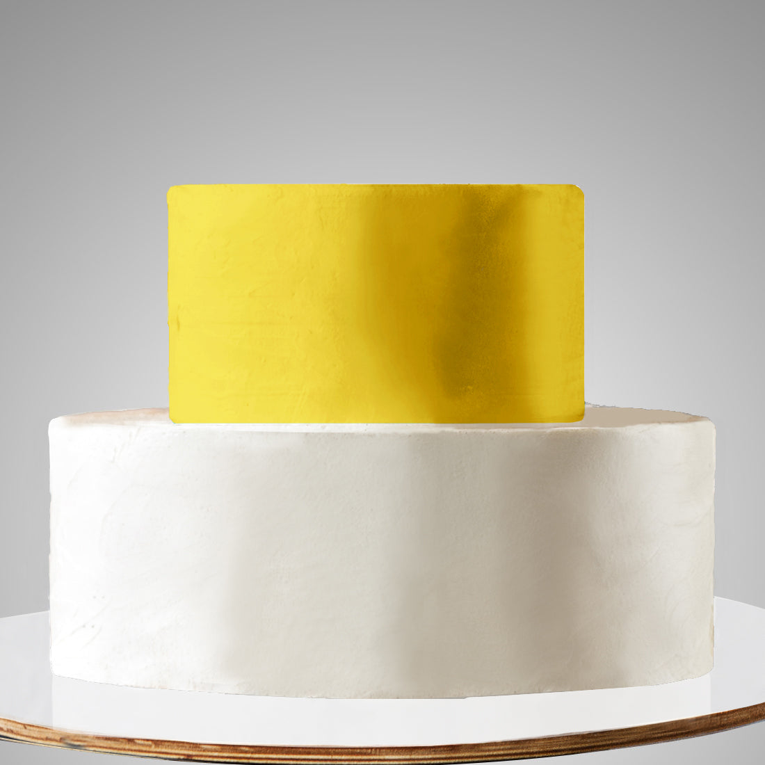 E13. 2 Tier A: Two Color, Clean Icing Cake