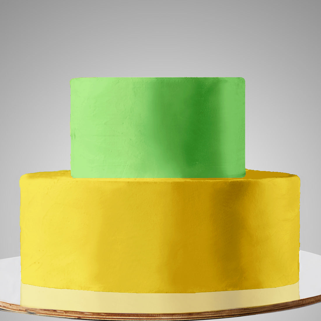 E13. 2 Tier A: Two Color, Clean Icing Cake