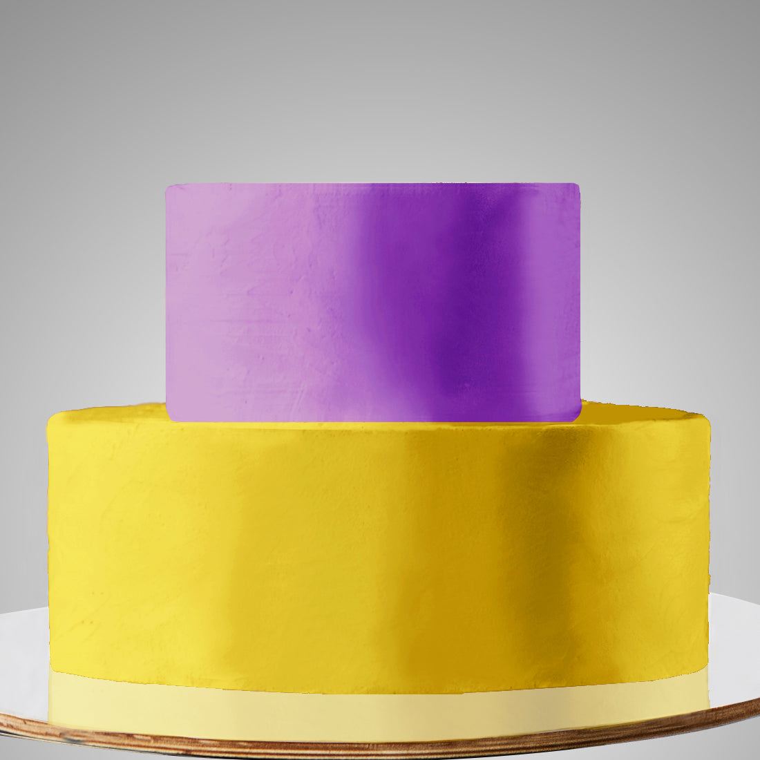 E13. 2 Tier A: Two Color, Clean Icing Cake