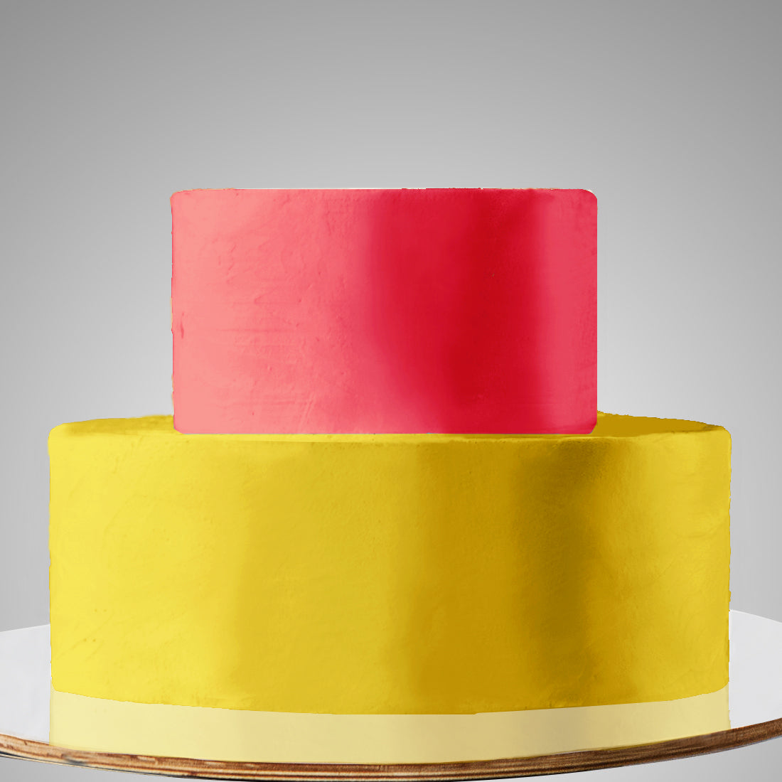 E13. 2 Tier A: Two Color, Clean Icing Cake