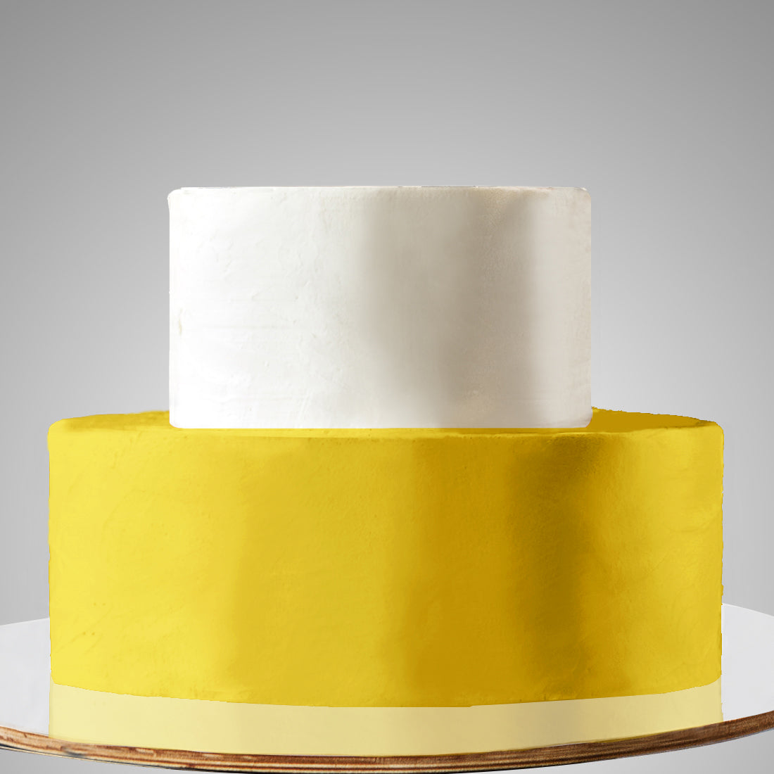 E13. 2 Tier A: Two Color, Clean Icing Cake