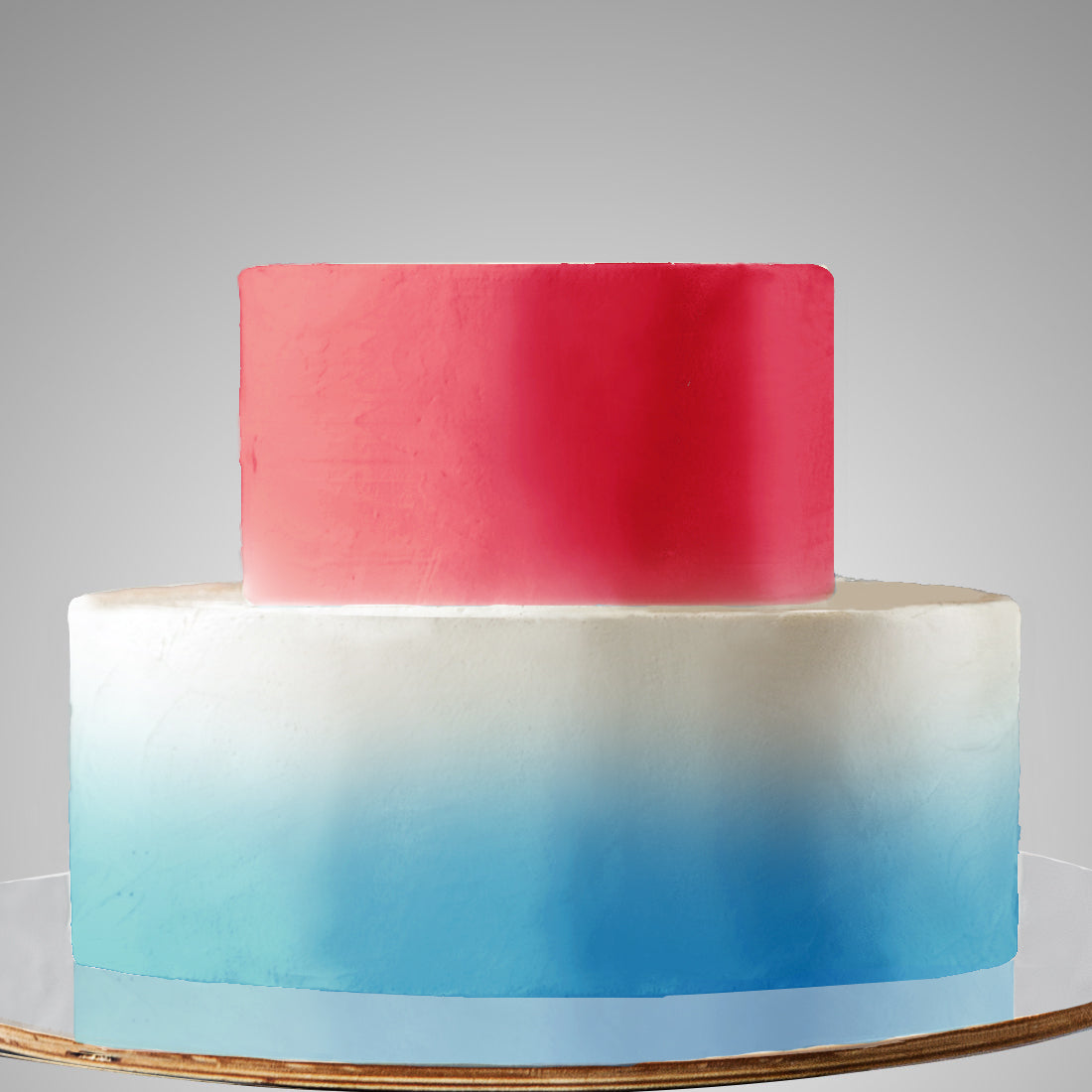 E15. 2 Tier A: 1st Tier Ombre Cake