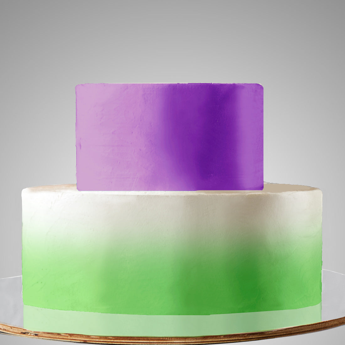 E15. 2 Tier A: 1st Tier Ombre Cake