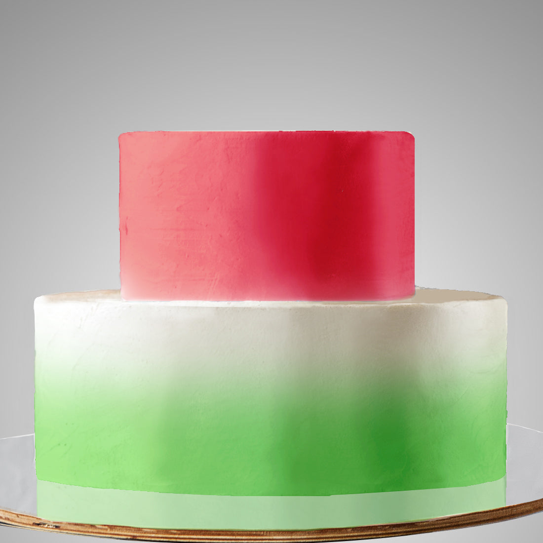 E15. 2 Tier A: 1st Tier Ombre Cake