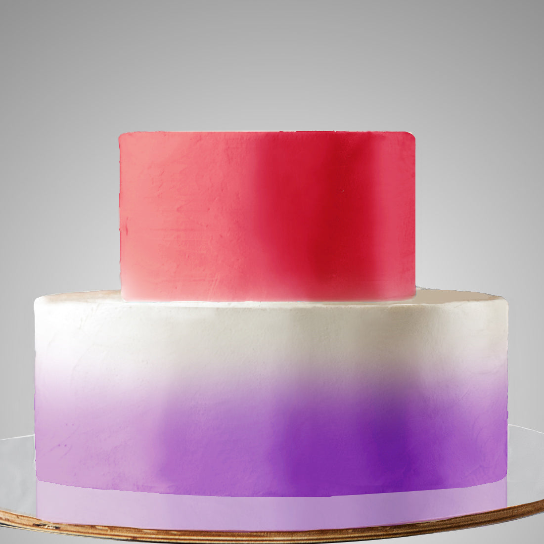 E15. 2 Tier A: 1st Tier Ombre Cake