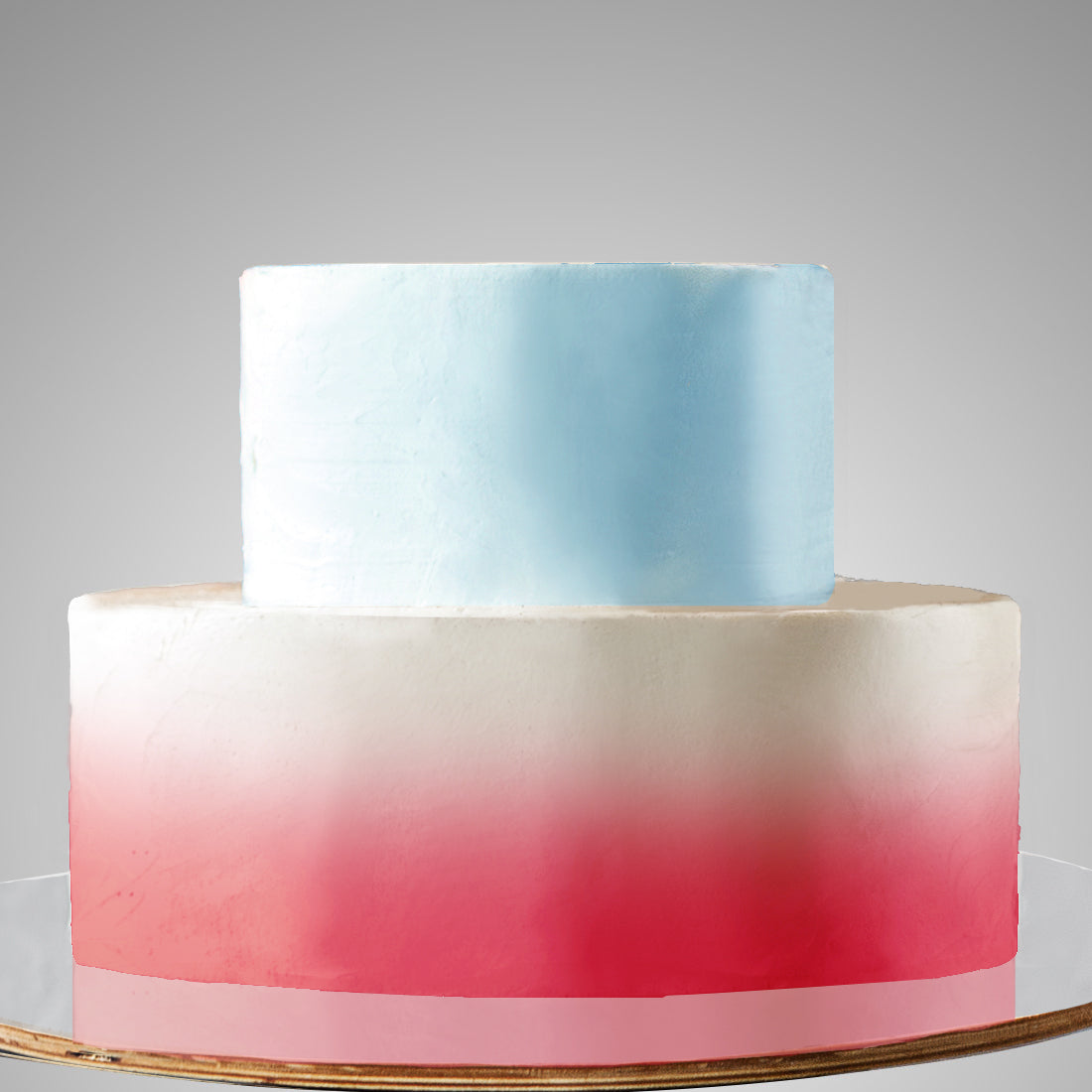 E15. 2 Tier A: 1st Tier Ombre Cake