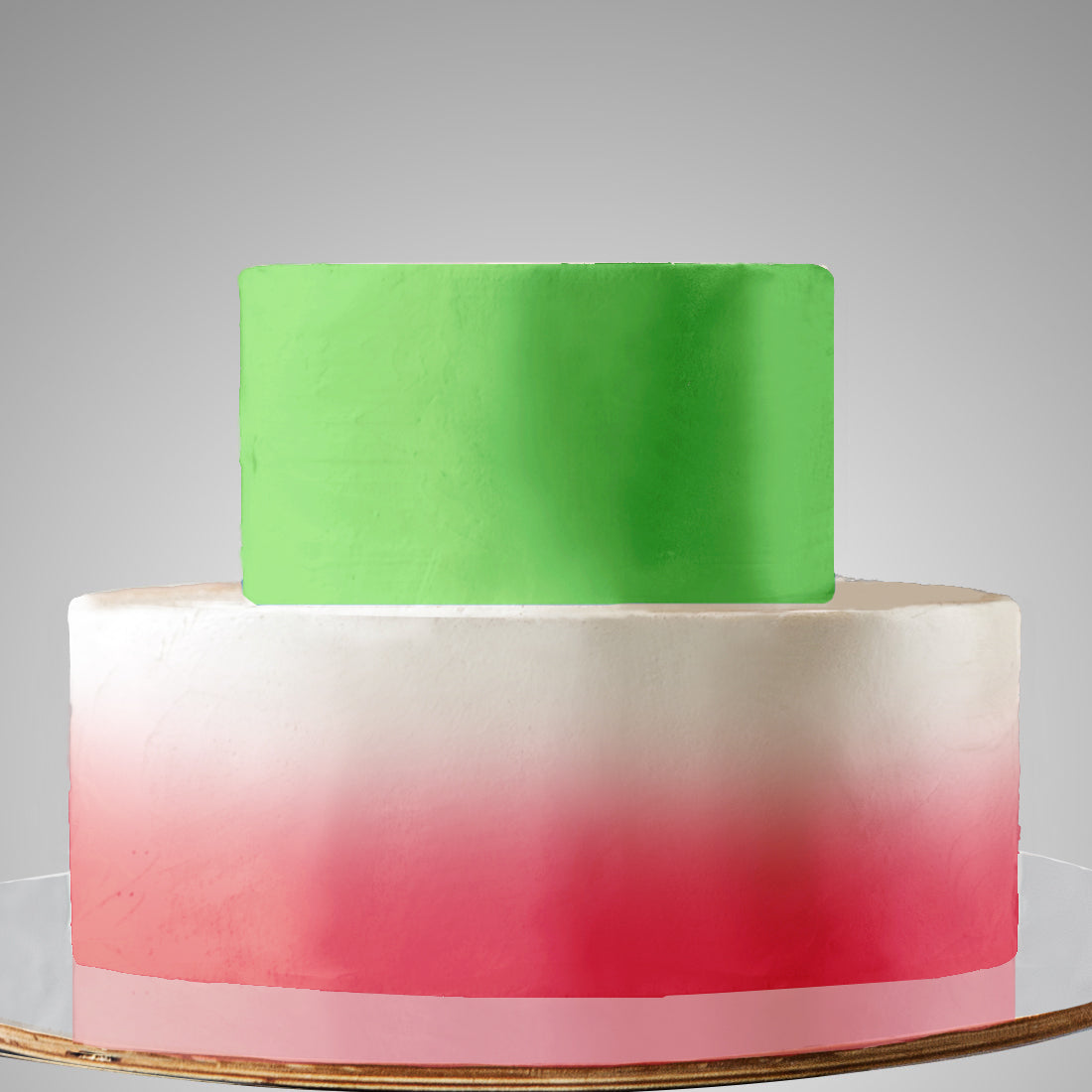 E15. 2 Tier A: 1st Tier Ombre Cake