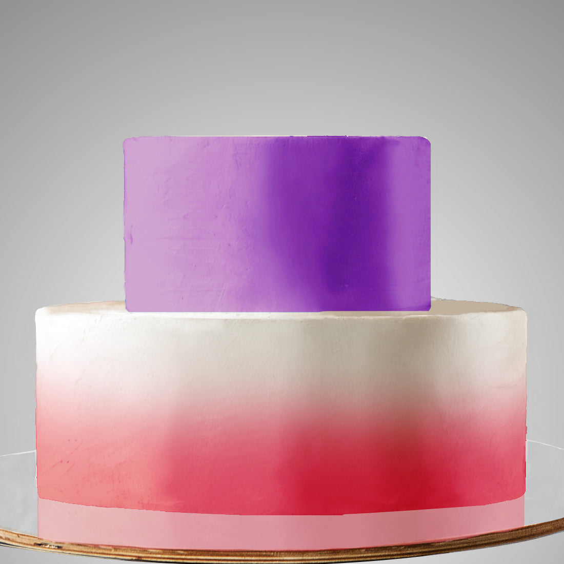 E15. 2 Tier A: 1st Tier Ombre Cake