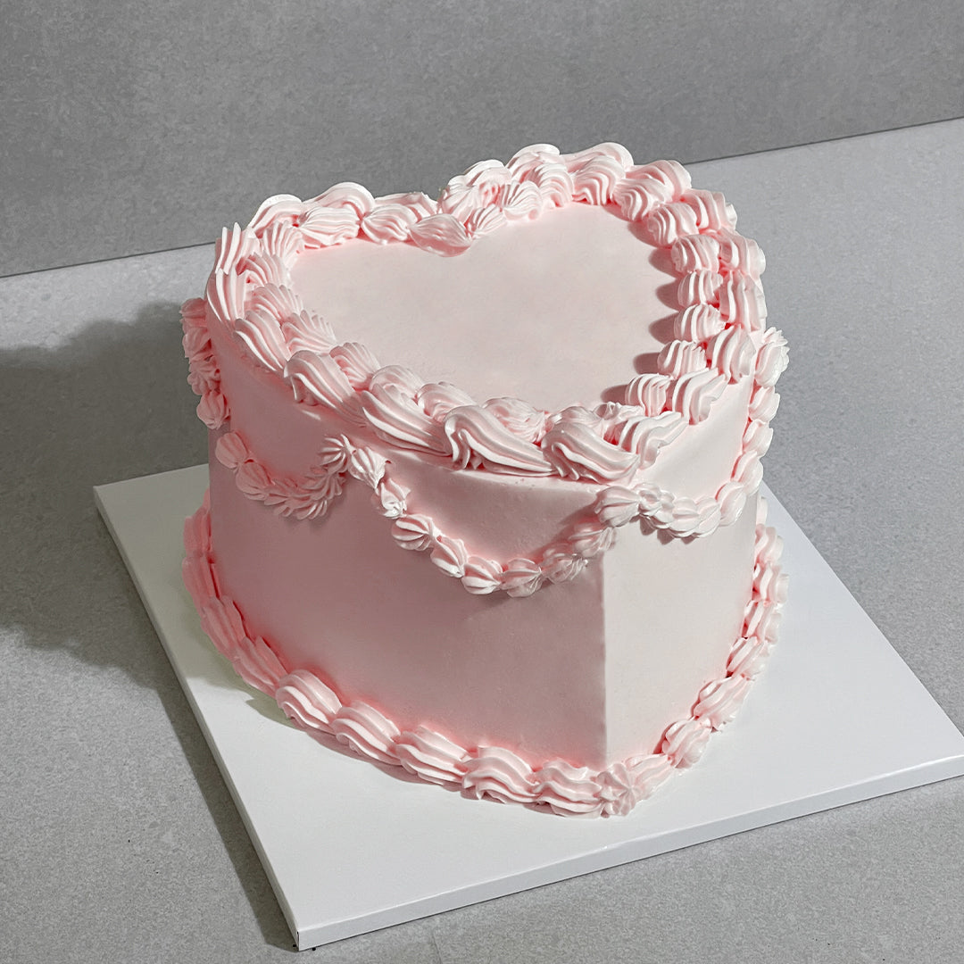 C21. Buttercream Heart Shape Cake